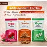 agarbatti combo pack, 300g agarbatti, gulab agarbatti, chandan agarbatti, mogra agarbatti, long burning incense sticks, pooja agarbatti, premium agarbatti, strong fragrance agarbatti, rose incense sticks, sandalwood agarbatti, jasmine agarbatti, value combo pack, home fragrance, meditation agarbatti, daily pooja items