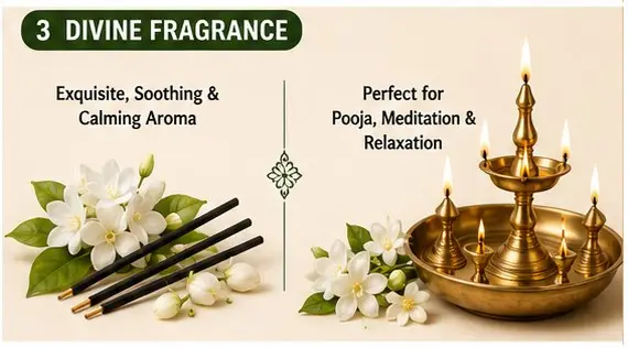 vedu agarbatti Mogra Agarbatti 400g | Mogra Incense Sticks | Natural Long Lasting Fragrance mogra